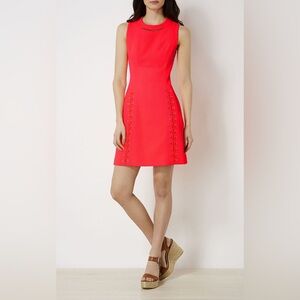 Karen Millen DY77 neon orange dress